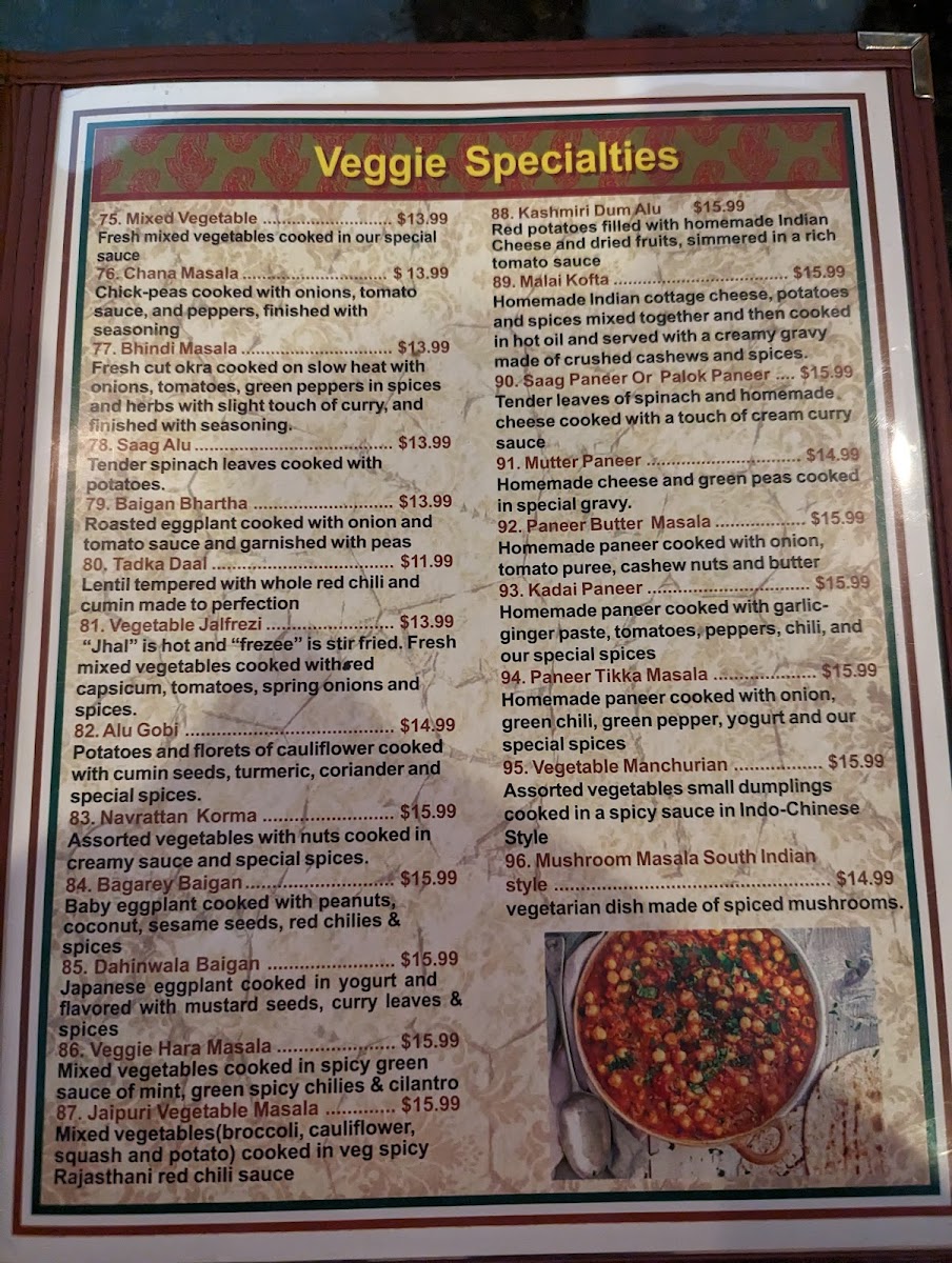 New Taj Mahal Menu - Image 3