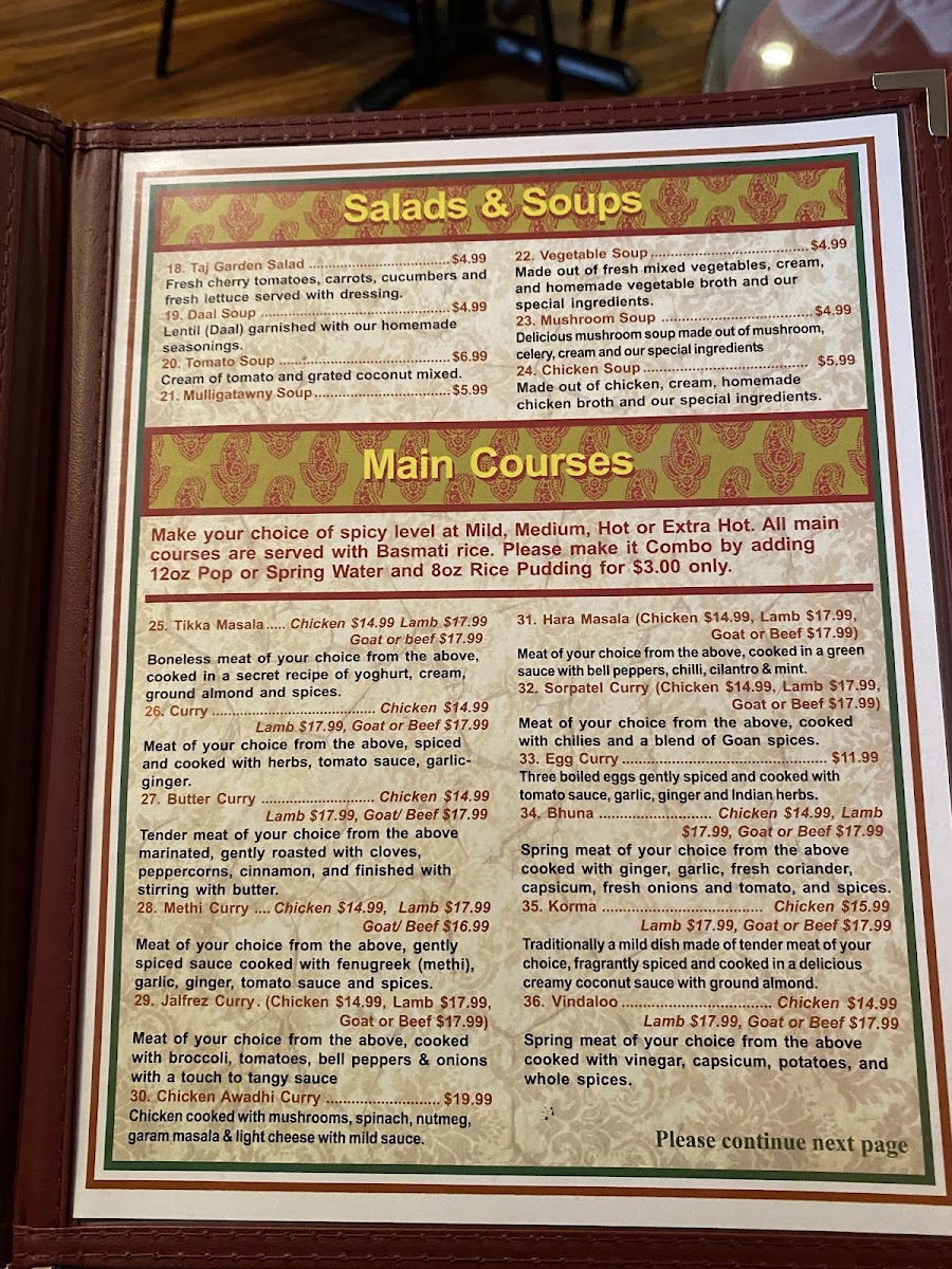New Taj Mahal Menu - Image 6